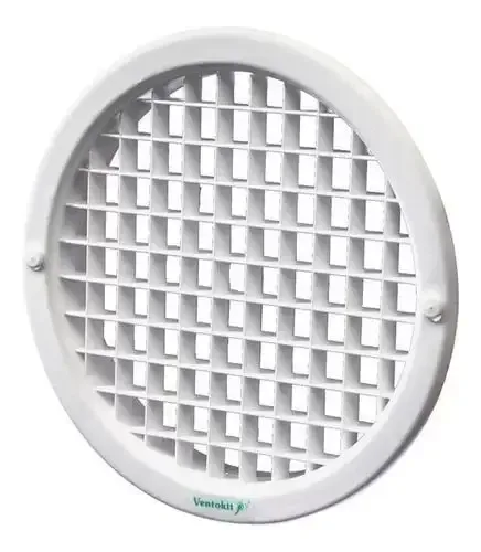 Grade De Ventilação Redonda Com Tela 10cm Westaflex