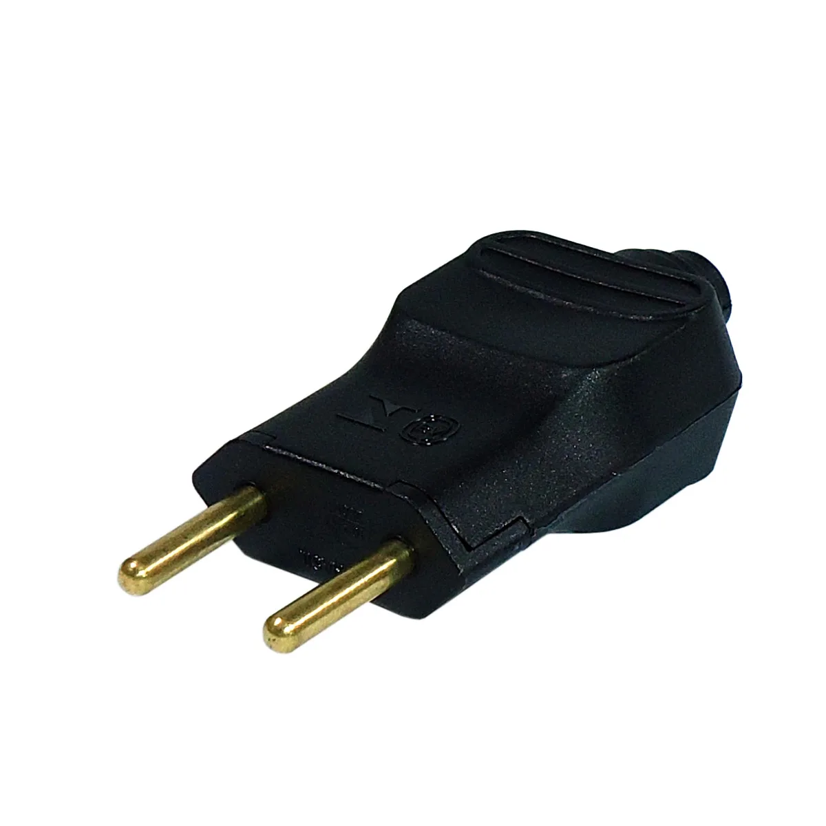 Plugue Macho Reforçado 2P 10A Preto Margirius