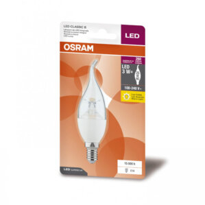 Lâmpada Led Vela Chama 3W 2700K E14 Osram