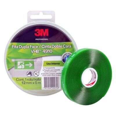 Fita Adesiva Dupla Face VHB 12MM x 5MT 3M