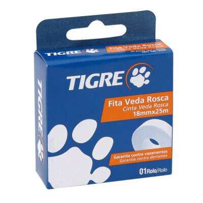 Fita Veda Rosca 18mm x 25m Tigre