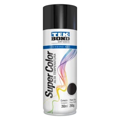 Tinta Spray Alta Temperatura Preto Fosco 350ML