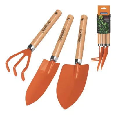 Kit Para Jardinagem e Horta 2 Pazinhas e Ancinho Tramontina