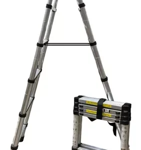 Escada Telescópica De Alumínio Dobrável 6d 1,7 Mts Fibervix