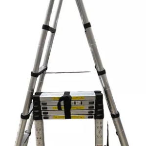 Escada Telescópica De Alumínio Dobrável 5d 1,4 Mts Fibervix